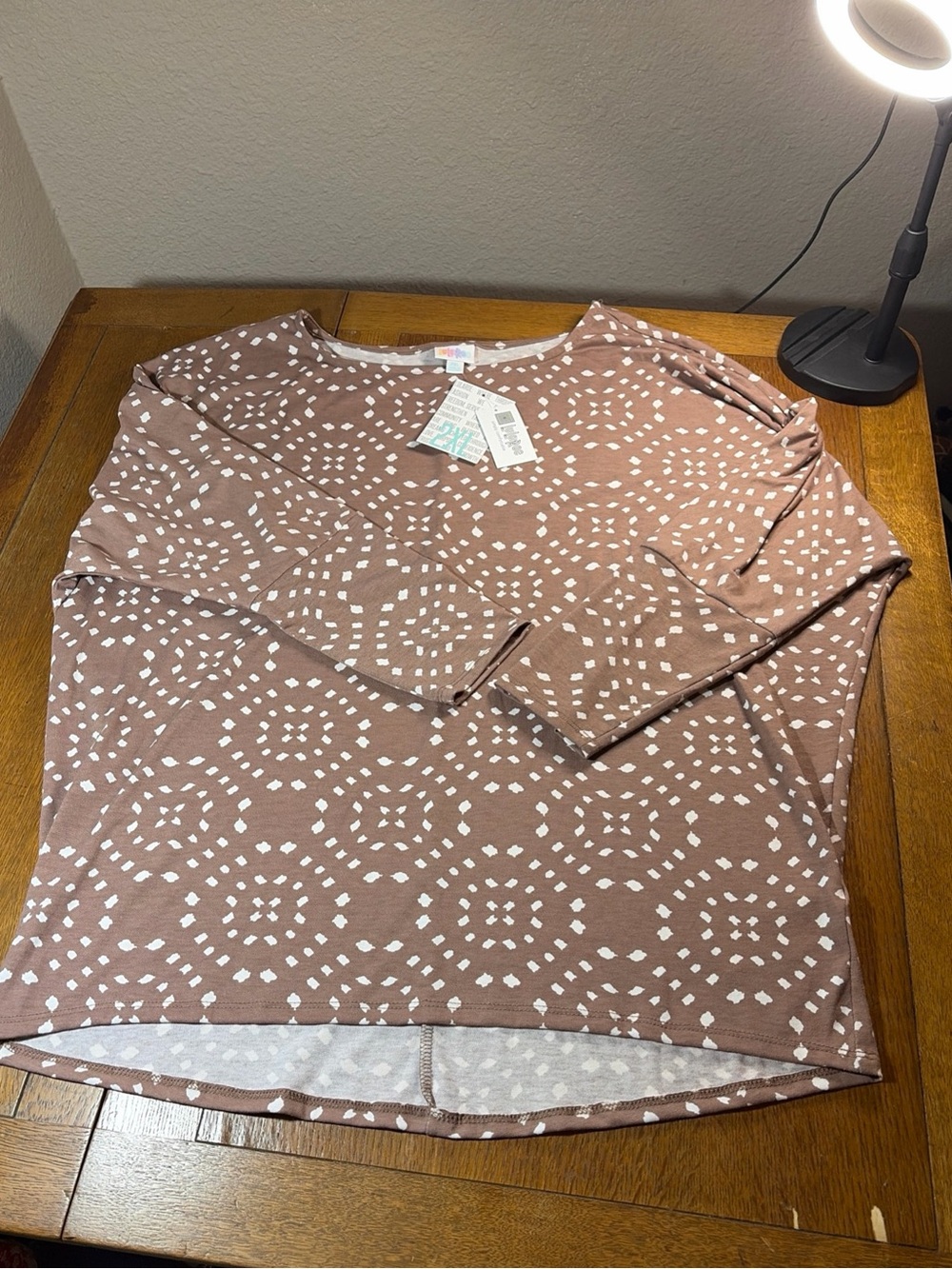 LuLaRoe Kids Brown Sweatpants with White Dot Pattern